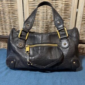 VTG Y2K Marc Jacobs Satchel Handbag Made in Italy - Black & Gold